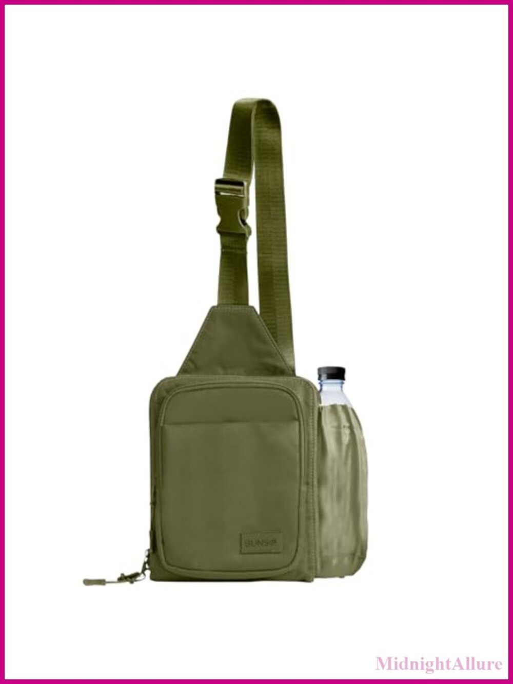 Water-Resistant Nylon Sling Crossbody Bag Adjustable Strap Travel